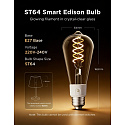 Govee Smart žárovka ST64 RGBWW 5W-40W 500lm E27 Long Life, Matter