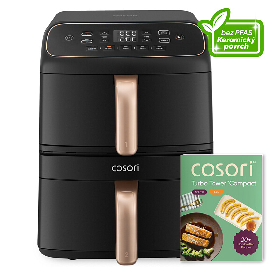 Cosori Turbo Tower Compact horkovzdušná fritéza 8,6 L černá