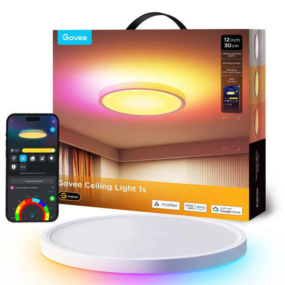 Govee RGBICWW Smart kulaté stropní světlo 2400lm 30cm Matter